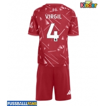 Liverpool Virgil van Dijk #4 Heimtrikotsatz Kinder 2026-27 Kurzarm (+ Kurze Hosen)